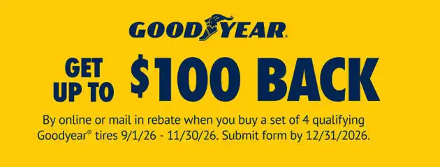 Goodyear Canada Mail In Rebate 2026 -Get $100 Back! | Canadian Free Stuff Goodyear Canada Mail In Rebate 2026: Get $100 Back